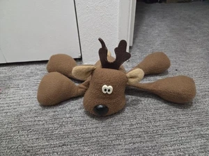 "Felpa de Navidad Rodney Reindeer 1984 grande sello vintage 18"" brazo envergadura" - Imagen 1 de 8