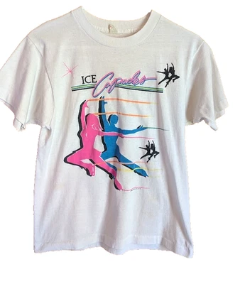 Винтажная футболка 1988 года для катания на коньках унисекс размер S-M сделано в США ретро окрашенная - Изображение 1 из 4