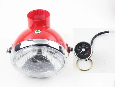 "Velocímetro de faros de plástico rojo de 6"" para Honda Monkey Z50 Z50R Z50J Gorilla Z 50" Foto 1 de 4