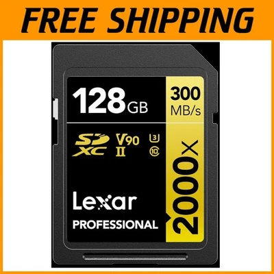 Lightweight 128GB UHS-II 2000x SD Card - Ideal for High-Quality Video Production - Image 1 of 4