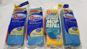 3 Quickie Squeeze Sponge Mop Refills Type S 045HPM #045 Discontinued +Extra - Picture 1 of 6