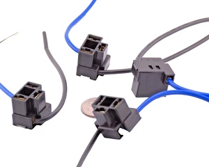 2 Pairs H4 9003 Headlight Connector Plugs for Jeep Wrangler TJ/YJ & Ford Ranger - Picture 1 of 5