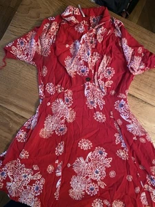 Free People Hawaiian Floral mini dress size Large - Picture 1 of 7