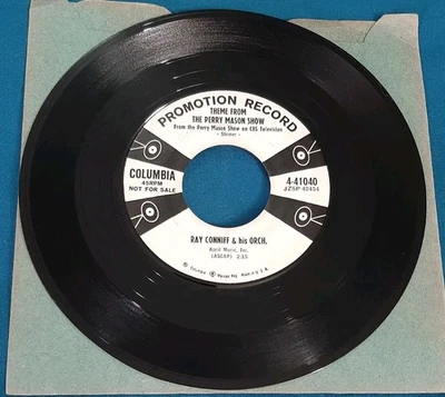 Ray Conniff WLP promo 45 Theme From The Perry Mason Show / Symphony Of Love vg+ - Image 1 of 2