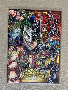 Cryptozoic Dc Comics Bombshells Batman 1/1 Signed Sketch Card - Picture 1 of 2