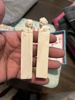 Antique Republic Chinese Green Jade Jadeite Scholar's Stone - Image 1 of 3