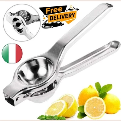 Spremiagrumi manuale per limone, estrattore di agrumi in acciaio inox - Immagine 1 di 4
