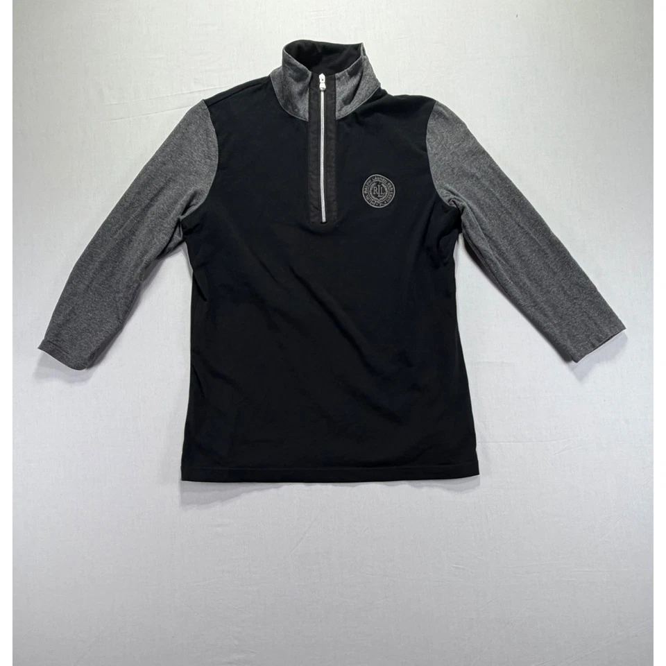 Ralph Lauren RL Active Mujer Negro Gris 1/4 Cremallera Pullover Sudadera Talla S Foto 1 de 4