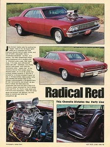 1982 Great Article Pic of Joe Nichol's 1966 Chevrolet Chevelle SS Super Sport    - Picture 1 of 1