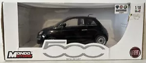 Mondo Motors Abarth Fiat 500 1/18 Scale Diecast Model Car In Black - Boxed - Picture 1 of 6