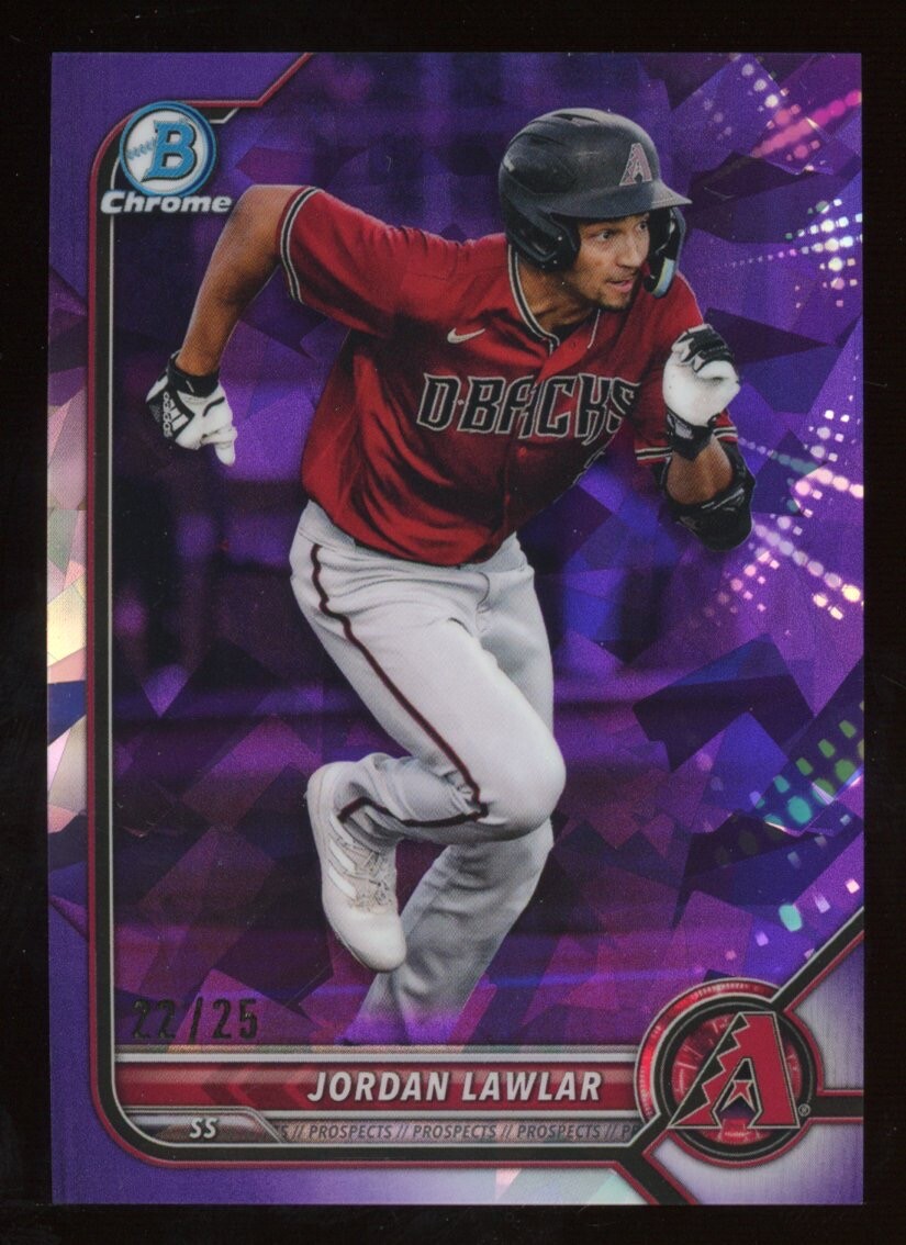 2022 BOWMAN CHROME SAPPHIRE - JORDAN LAWLAR #BCP-235 - PURPLE Refractor /25