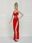 GOWN RED CAMISOLE DRESS PENCIL SKIRT FOR DOLL FR2 FASHION ROYALTY NUFACE D047R