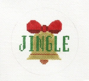 Patricia Sone Jingle Ornament Round Handpainted Needlepoint Canvas - Picture 1 of 1
