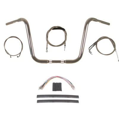Kit de manillar Ape Hanger 1996-2003 1/4" cromado 14" Harley-Davidson Sportster Foto 1 de 2