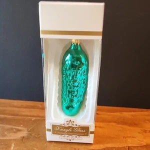 Kurt S. Adler Kringle vetro verde sottaceto ornamento verde con storia e scatola unico - Foto 1 di 8