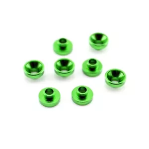 HobbyStar Servo Rondelle in Alluminio Anodizzato, Set di 8, M3, Verde - Foto 1 di 1