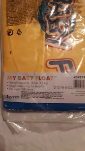 Anillo de natación flotador Intex My Baby nuevo en paquete un flotador para edades 1-2,33-lbs máximo - Imagen 1 de 8