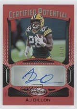 2021 Certified Potential Signatures Mirror Red /25 AJ Dillon #CP-AJD Auto