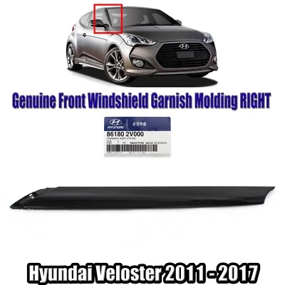 Genuine Front Windshield Garnish Molding RIGHT For Hyundai Veloster 2011-2017 Foto 1 de 3