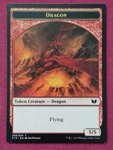 Magic The Gathering COMMANDER 2015 C15 DRAGON token card MTG - Picture 1 of 2