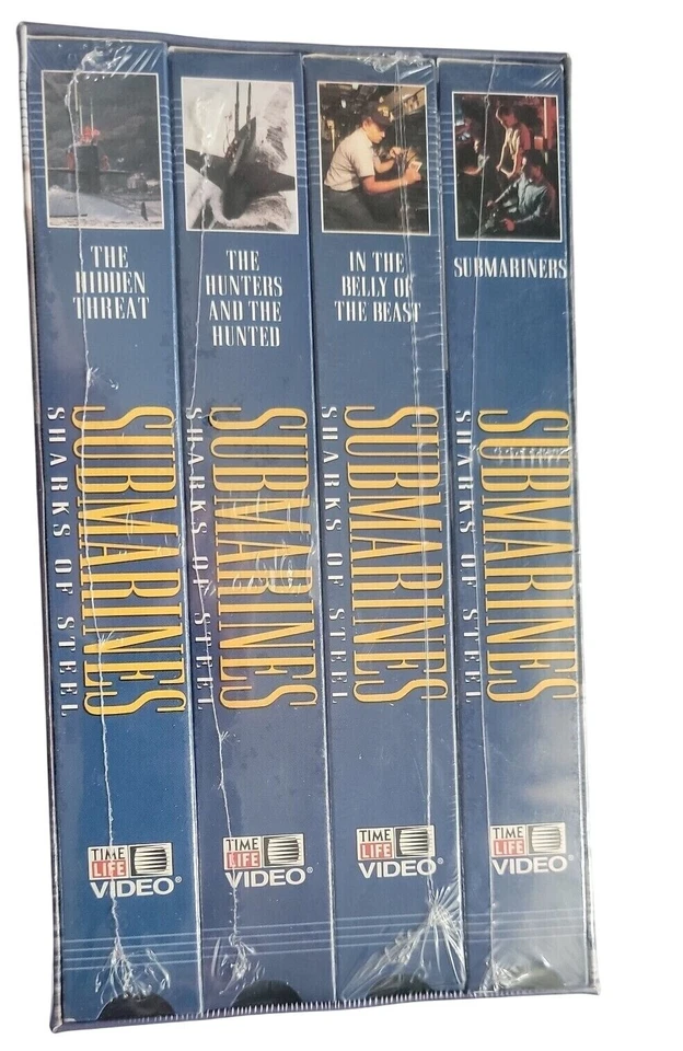 Submarines Sharks of Steel VHS 4 Video Tape Set Time Life Video Subs Military - Image 1 of 4