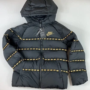 Nike Sportswear Big Kids Down Full Zip Jacket Metallic Gold Sz M CU9154-013 New - Picture 1 of 6