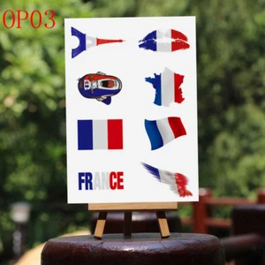 3 Stücke Nationale Flaggen Tattoo Deutschland Frankreich Russland - Bild 1 von 10