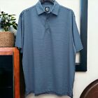 FootJoy Mens Golf Polo Shirt Blue Brookstone Golf Country Club Rugby Size Large