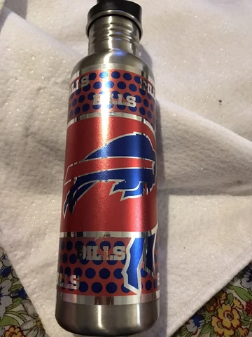 Buffalo Bills/ Stainless steel water bottle / 11” tall Cover