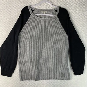 Orvis Raglan Long Sleeve Pullover Sweater Size Xl Black Grey Stretch NWOT - Picture 1 of 14