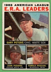 1964 Topps Baseball #s2/130 Gary Peters Duo E.R.A. Leaders/Base White Sox