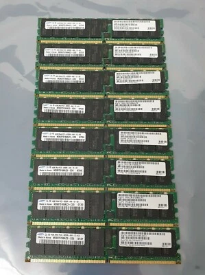 Job lot of 8 x4GB DDR2 ECC SUN 370-6210-01 PC2-4200R-444 ECC M393T5166AZ3-CD5  - Image 1 of 3
