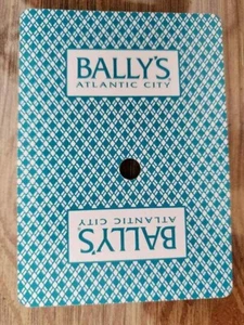 VINTAGE ATLANTIC CITY - SINGLE SWAP PLAYING CARD - BALLY'S LIGHT BLUE CARD - Picture 1 of 1
