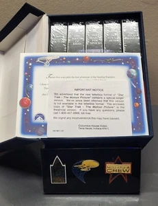 Star Trek The Movies 25th Anniversary Collector's 5 VHS Box Set SEALED with Pins - Picture 1 of 5