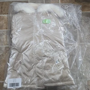 Janie And Jack The Metallic Puffer Coat Girls Size 3-4 - Picture 1 of 3