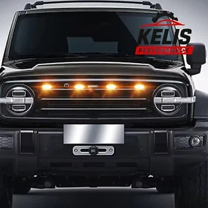 4x Luces LED Amarillas Kit de Lámpara Marcadora Parrilla Frontal Universal - Impermeable A - Imagen 1 de 4
