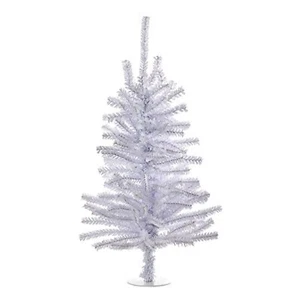 Miniature White Shiny 18 Inch Christmas Tree with 140 Branch Tips TR2155W New - Picture 1 of 2
