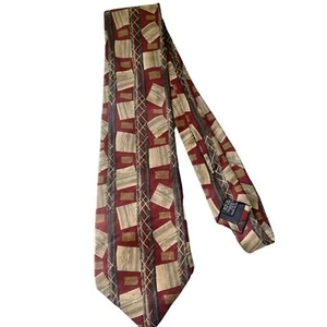 Ungaro Paris Red Yellow Patterned Men Neck Tie Silk - Picture 1 of 6