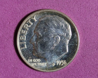 1956- ROOSEVELT SILVER ONE DIME #P19853 - Image 1 of 2
