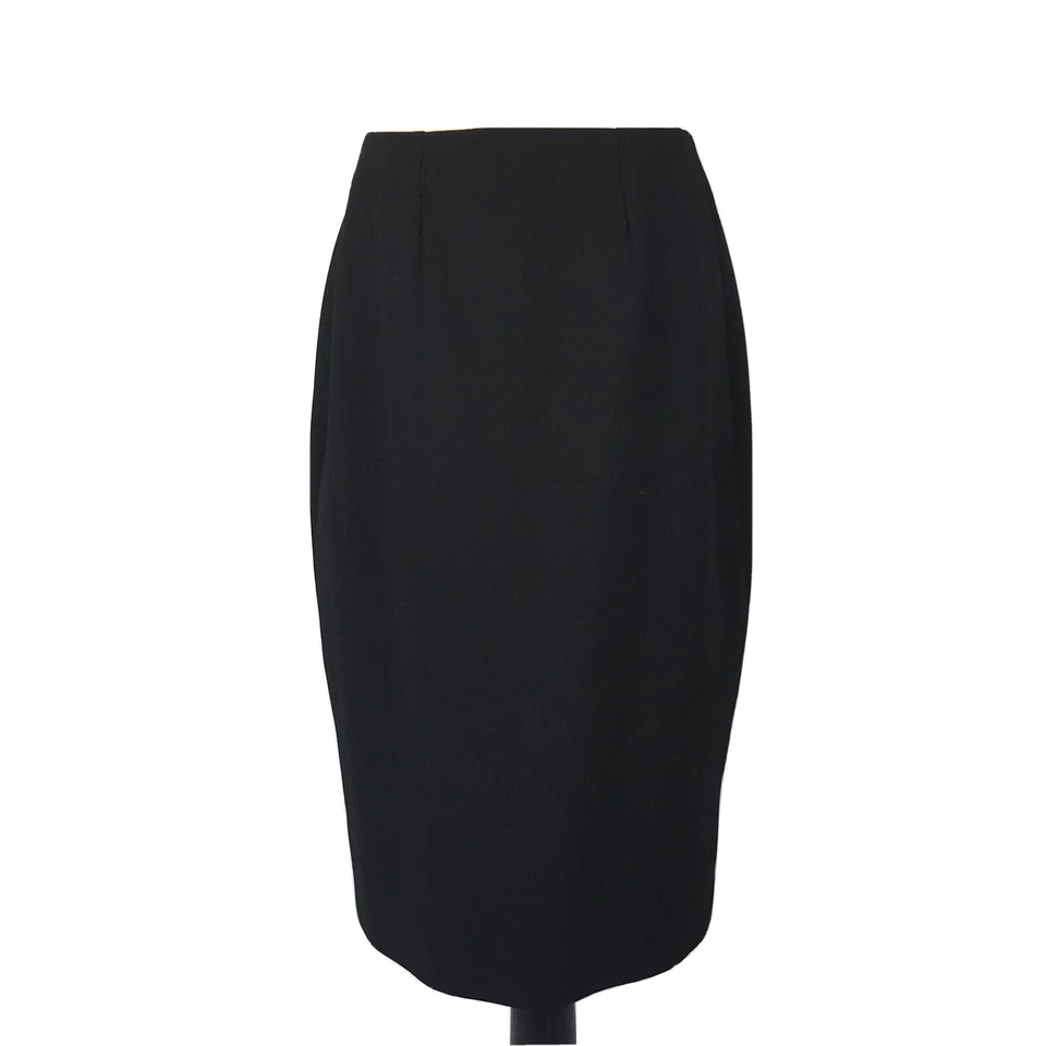 DONNA KARAN Couture  Brown Black Label Size 10  Pencil Wool Skirt - Image 1 of 4