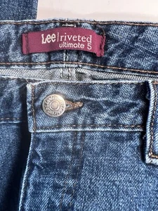 Jeans donna LEE Ultimate 5 rivettato dritto taglia 14 M cotone medio W34 L32 - Foto 1 di 11