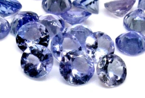 7pcs Natural Tanzanite Gemstones 1.9- 2.1 mm, Round Cut Violet Blue Tanzanite - Picture 1 of 4