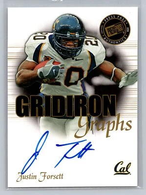 2008 Press Pass SE #GG-JF2 Justin Forsett Gridiron Graphs Gold - Image 1 of 2