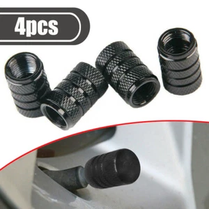 4pcs Aluminium Car Wheel Tyre Valve Stem Accessories Air Dust Cover Screw Cap - Picture 1 of 11