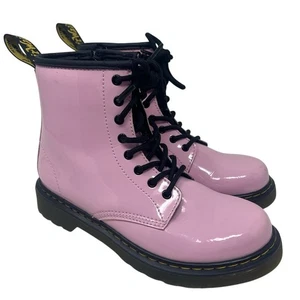 Dr. Martens Girls Youth 1460 Pink Patent Leather Boot 3 - Picture 1 of 8