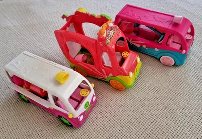 Shopkins 3 Ice Cream Trucks - Scoops S3 Food Fair, Glitzi version & Smoothie Jus - image 1 of 4