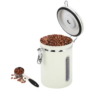 Belle Vous Bote Hermetico para Cafe 1,8 l - Tarro Blanco de Almacenaje de Cocina - Imagen 1 de 7