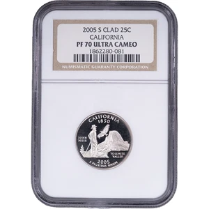 2005-S Clad California State Quarter - Proof ~ NGC PF 70 ULTRA CAMEO - Picture 1 of 2