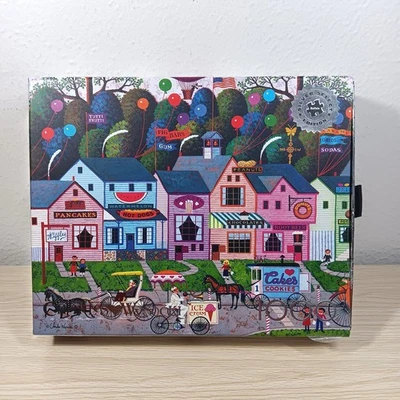 Quebra-cabeça Charles Wysocki Confection Street 1000 peças prata seleção edição. - Imagem 1 de 4