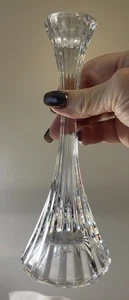 Vintage Mikasa Parklane 8" hoch x 3" Basis Kristall Kerzenhalter konvexe Form EUC - Bild 1 von 9